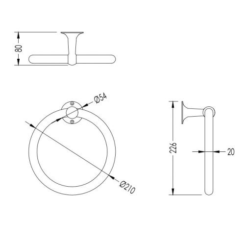 Полотенцедержатель Devon Devon New York NY107CR - фото 2