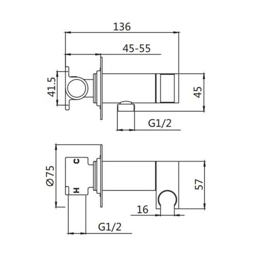 Гигиенический душ со смесителем Shevanik S147T оружейная сталь - фото 3