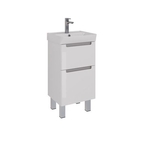 Тумба под раковину LeMark Buno LM04B45T 40х40 напольная цвет белый - фото 5