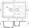 Кухонная мойка Granfest Quadro Q-775KL иней 75х50 цвет белый поверхность матовая