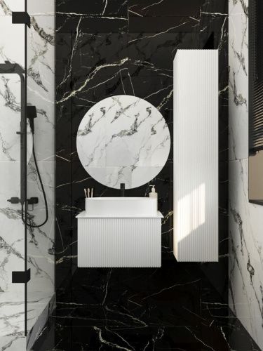 Тумба со столешницей La Fenice TERRA NFNC-01-TER-B-60-3-GG 60х50 подвесная цвет белый - фото 4