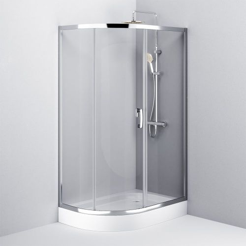 Душевой уголок Am.Pm Like W83G-302U120CT64 120х80 стекло прозрачное профиль хром без поддона - фото 5