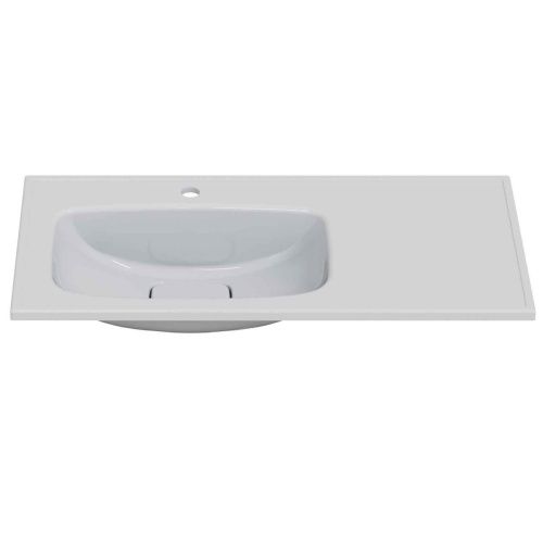 Раковина из искусственного камня СанТа Венера 900173 90х40 накладная цвет белый - фото 2