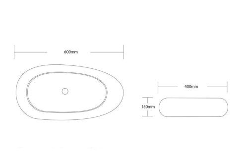 Раковина из сантехнического фарфора Cerutti SPA CR7041B 60х40 накладная цвет белый без отверстий под смеситель - фото 2