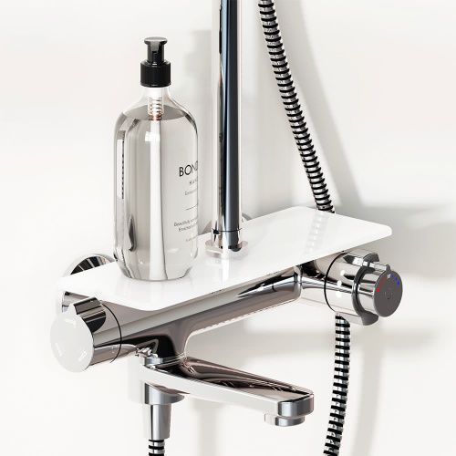 Душевая стойка Damixa Jupiter 977760000 настенная цвет хром - фото 5