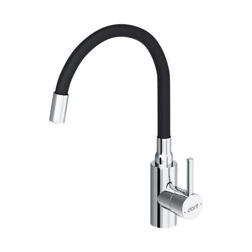 Смеситель для кухни Dorff Logic D3007622 на мойку черный/хром - фото 2