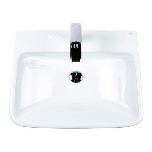 Раковина из сантехнического фарфора Bond Cube S10-600 60х50 встраиваемая цвет белый 1 отверстие под смеситель - фото 4