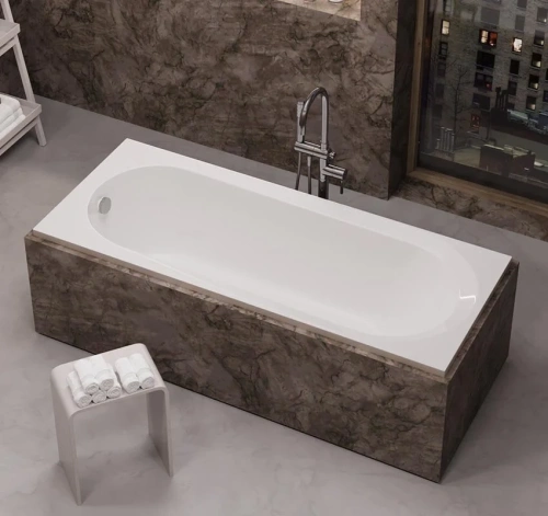 Ванна акриловая Alba Spa BALINE ВПР0030000100 170х70 пристенная прямоугольная без ножек - фото 3