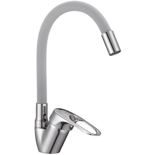 Смеситель для кухни D-Lin D150628-2C на мойку хром/серый - фото 2