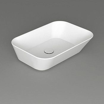 Раковина из сантехнического фаянса Simas Wave WA04 bi*0 60х40 накладная цвет белый без отверстий под смеситель