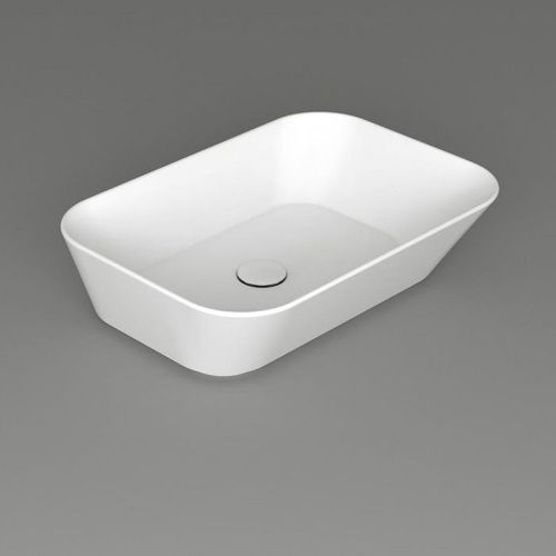 Раковина из сантехнического фаянса Simas Wave WA04 bi*0 60х40 накладная цвет белый без отверстий под смеситель