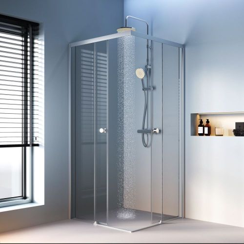 Душевой уголок Am.Pm X-Joy W94G-403-9090-МТ 90х90 стекло прозрачное профиль хром без поддона - фото 3