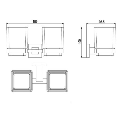 Стакан для зубных щеток Timo Selene 10034/00 - фото 2