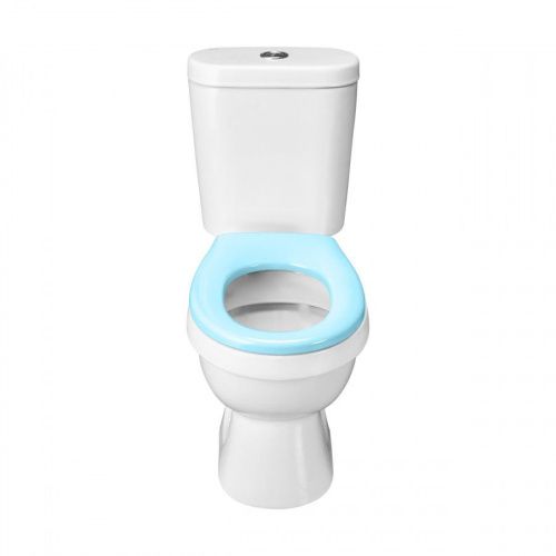 Унитаз-компакт напольный с бачком Santek Каспер 1WH501846 белый/голубой с сиденьем каскадный смыв - фото 2