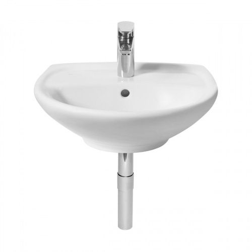 Раковина из сантехнического фарфора Jika Lyra 8142700001049 50х40 подвесная цвет белый 1 отверстие под смеситель - фото 2