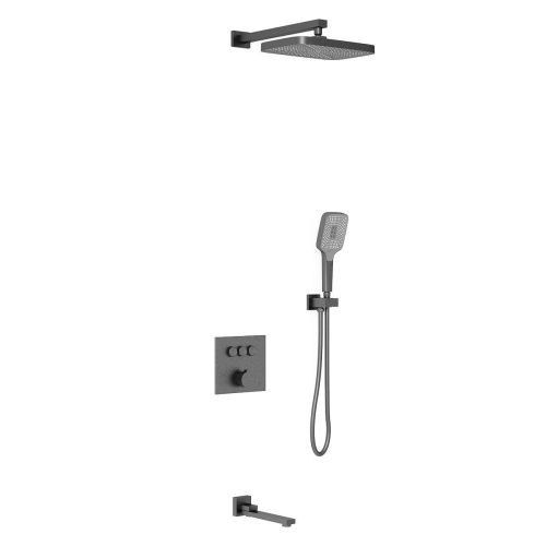 Душевая система Vincea VSFW-4311GM встраиваемая в стену цвет вороненая сталь - фото 2