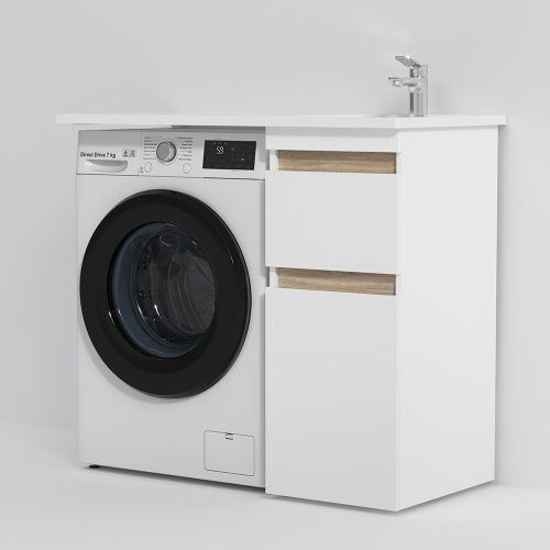 Раковина из искусственного камня Am.Pm X-Joy M85AWPR1001WG 100х50 встраиваемая цвет белый 1 отверстие под смеситель - фото 4