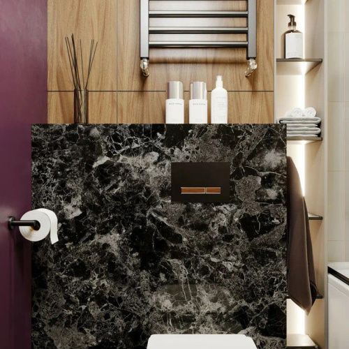 Клавиша смыва механическая Lavinia Boho RelFix 38050702 цвет черный/коричневый - фото 3