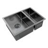 Кухонная мойка Paulmark GERBERG 59/2S UNI PM225944-GML 35х40 цвет вороненая сталь поверхность брашированная