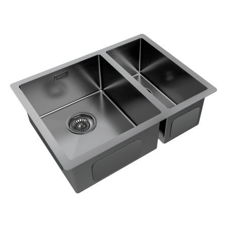 Кухонная мойка Paulmark GERBERG 59/2S UNI PM225944-GML 35х40 цвет вороненая сталь поверхность брашированная