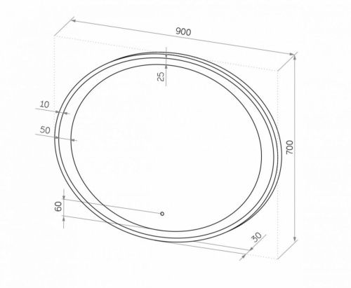 Зеркало с подсветкой Art&Max PESCARA AM-Pes-900-700-DS-F 90х70 подвесное - фото 2