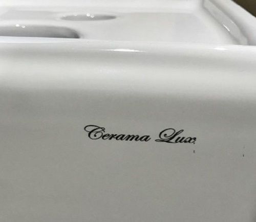 Унитаз напольный с бачком CeramaLux 2178 белый с сиденьем микролифт безободковый каскадный смыв - фото 5