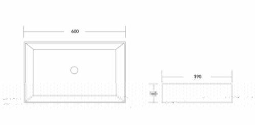 Раковина из сантехнического фарфора Milleau MIEL MU7060B-GW 60х40 накладная цвет белый без отверстий под смеситель - фото 2
