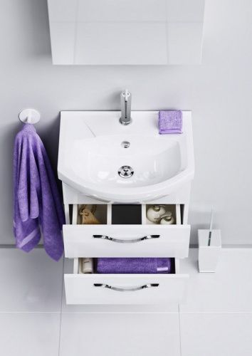 Тумба под раковину Aqwella Y Agr.01.05/2 40х30 подвесная цвет белый - фото 3