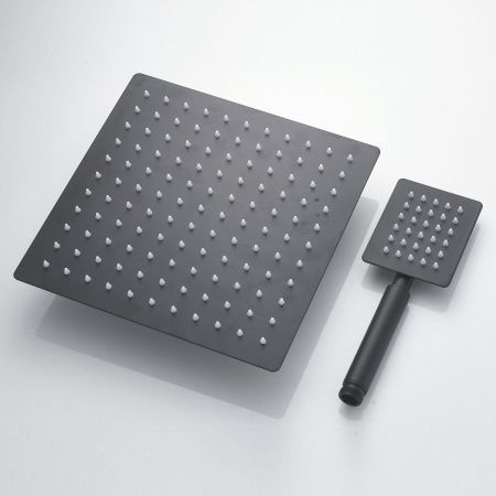 Душевая стойка Shevanik S3096H настенная цвет черный с термостатом