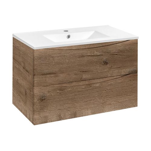 Тумба под раковину Vincea Mia VMC-2MC900VO 90х50 подвесная цвет коричневый - фото 2