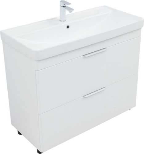 Тумба под раковину Aquanet Ирис new 00339257 100х50 напольная цвет белый - фото 3