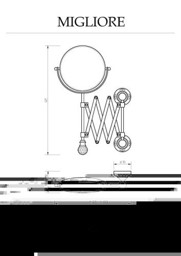 Косметическое зеркало Migliore Cristalia 16804 - фото 2