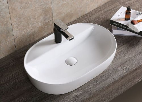 Раковина из сантехнического фарфора Cerutti SPA CR0076 50х40 накладная цвет белый 1 отверстие под смеситель