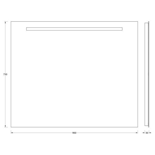 Зеркало с подсветкой Evoform Ledline BY 2106 90х80 подвесное - фото 2