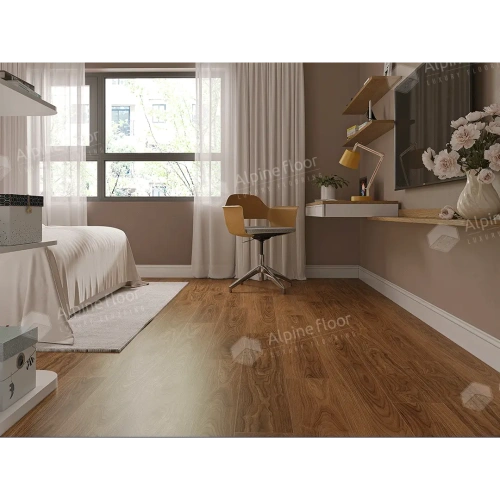 SPC ламинат Alpine Floor Nut ECO 22-2 MC Маррон толщина 0.4 см 43 класс 1220х183 - фото 5