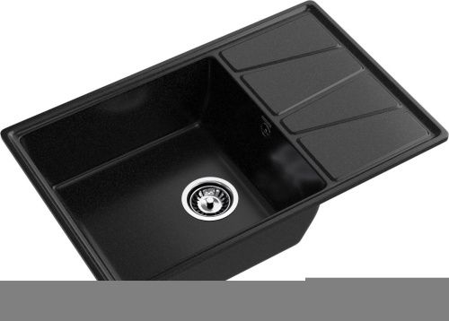 Кухонная мойка Granfest Vertex V-780L черный 80х50 цвет черный поверхность матовая - фото 2