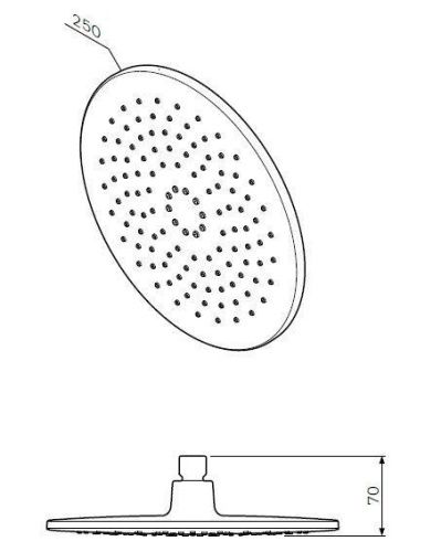 Верхний душ Am.Pm Like F0580000 25х25 хром - фото 4