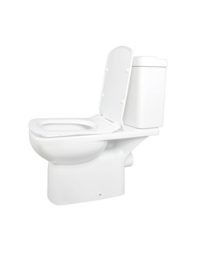Унитаз напольный с бачком Creo Сeramique TOURS COMBO-TO1003 белый с сиденьем с микролифт душевой смыв - фото 3