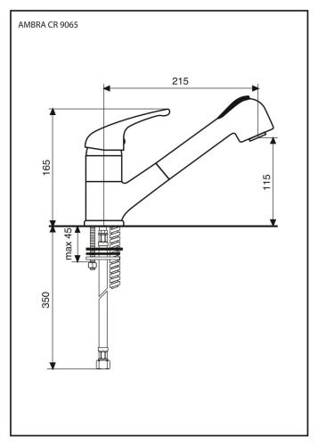 Смеситель для кухни Emmevi Ambra 9065/CR на столешницу хром - фото 2