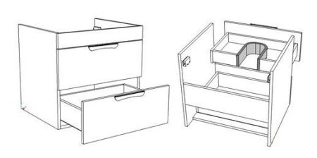 Тумба под раковину Corozo Алиот SD-00000603 60х50 подвесная цвет белый