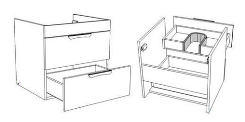 Тумба под раковину Corozo Алиот SD-00000603 60х50 подвесная цвет белый - фото 4