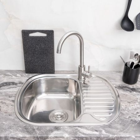 Кухонная мойка Melana 215 ti (*10) 60х50 цвет хром