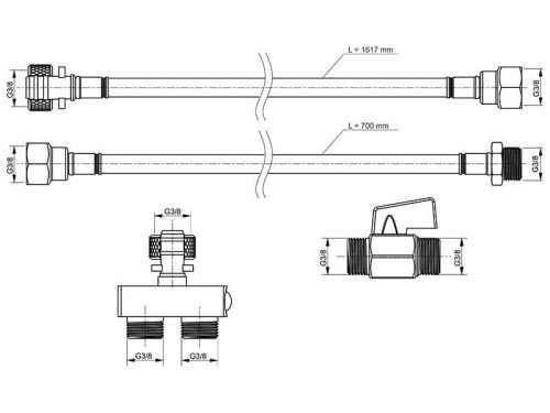 Соединительный комплект TOTO HM183 - фото 2