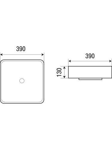 Раковина из сантехнического фаянса WeltWasser WW SK 10000003840 40х40 подвесная цвет белый без отверстий под смеситель - фото 3