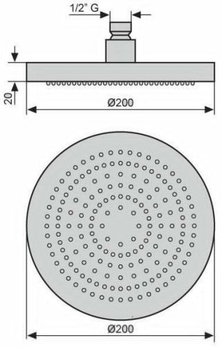 Верхний душ Emmevi C00662/CR хром - фото 2
