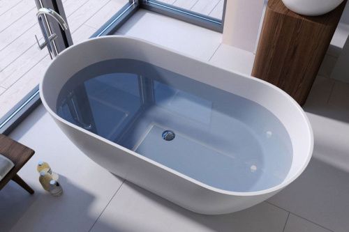 Ванна из искусственного камня Holbi VENUS NEW 1.01.002.11.1 158х79 отдельностоящая овальная - фото 2