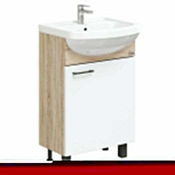 Тумба под раковину Onika Эко 105208 50х30 напольная цвет белый/бежевый