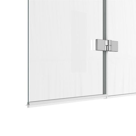 Шторка на ванну Teymi Anni T00276 80х140 стекло прозрачное профиль хром ориентация универсальная