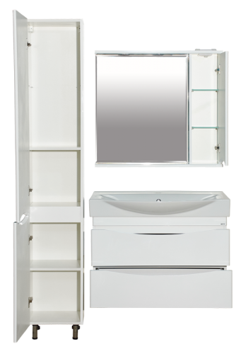 Зеркало-шкаф Misty Элвис П-Элв-01085-011П 80х70 подвесной цвет белый - фото 4