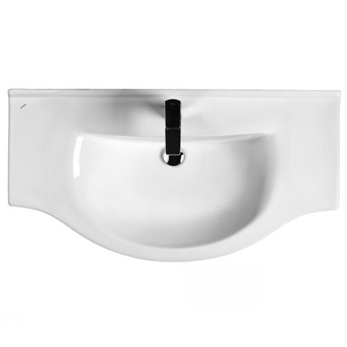 Раковина из сантехнического фарфора Santek Эльбрус 1WH110255 100х50 встраиваемая цвет белый 1 отверстие под смеситель - фото 3
